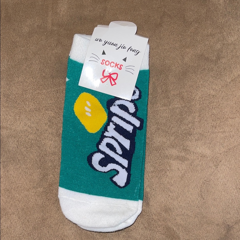 Green and White Socks